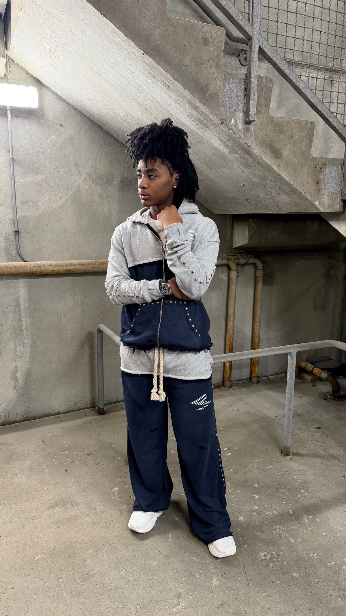 Gray & blue jacket